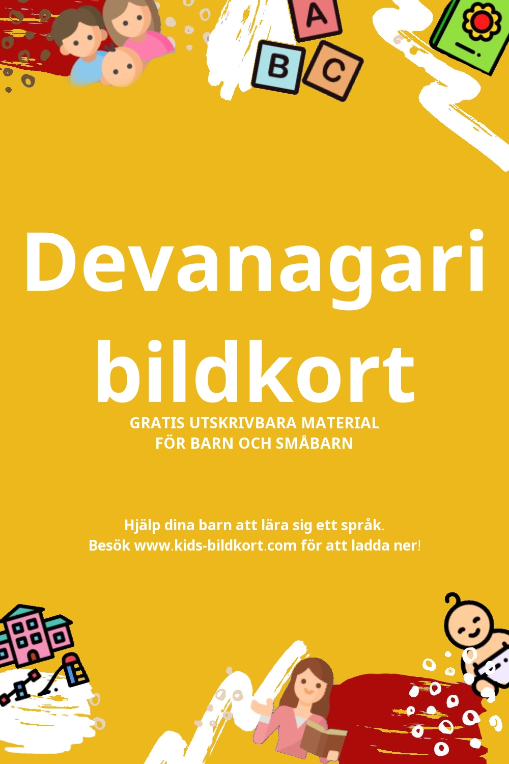 Arbetsblad för att lära sig Devanagari