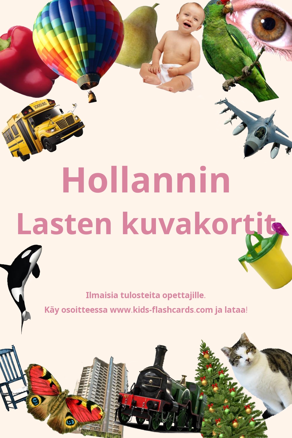 Ilmaisia tulostettavia lasten kuvakortteja Hollannin