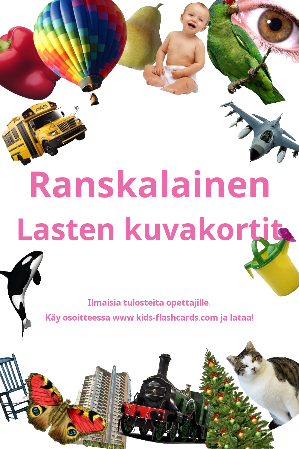 Ilmaisia tulostettavia lasten kuvakortteja Ranskalainen