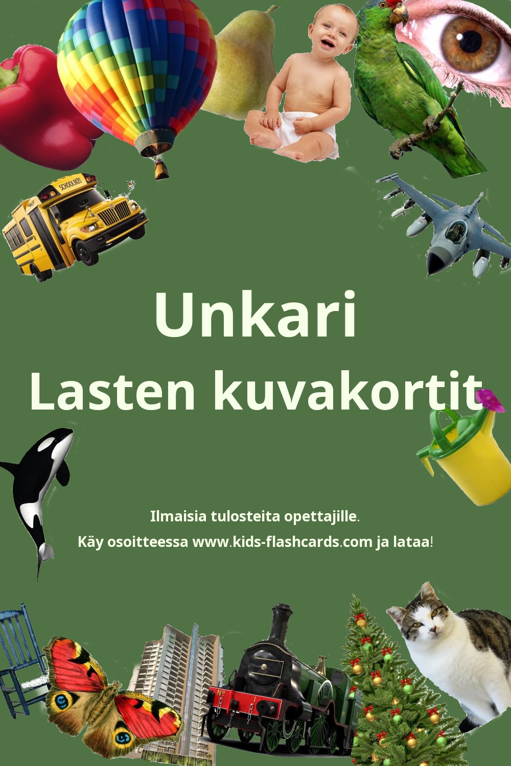 Ilmaisia tulostettavia lasten kuvakortteja Unkari