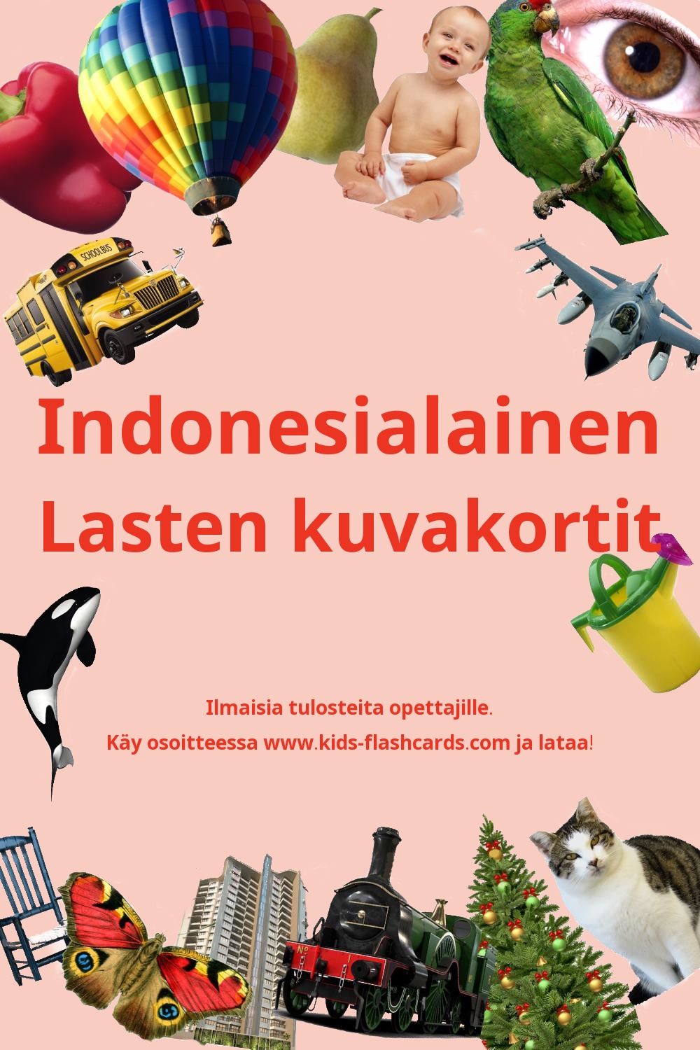 Ilmaisia tulostettavia lasten kuvakortteja Indonesialainen