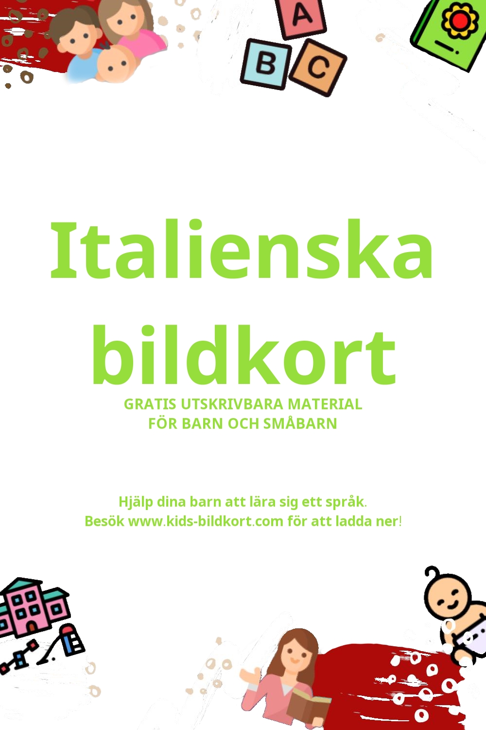 Arbetsblad för att lära sig Italienska