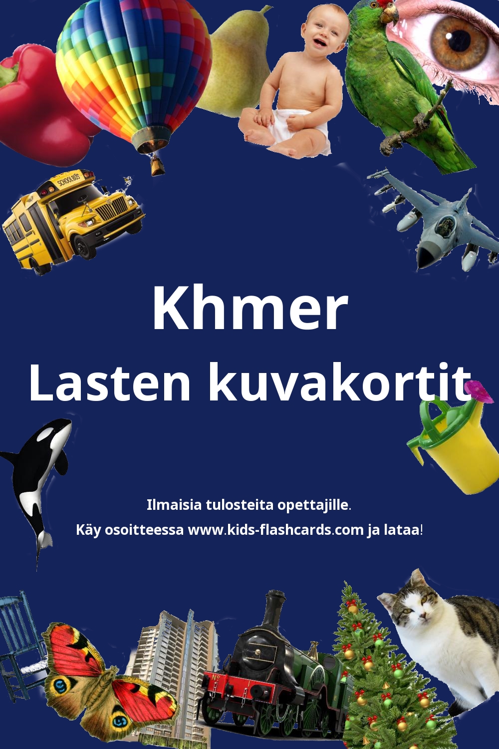 Ilmaisia tulostettavia lasten kuvakortteja Khmer