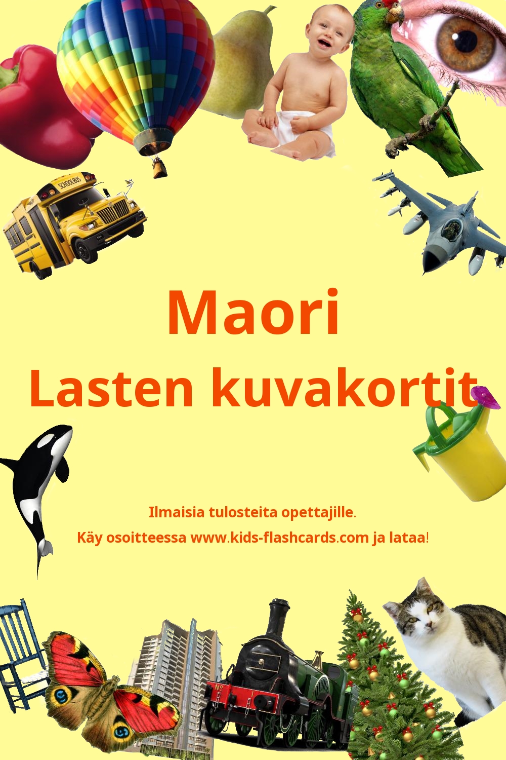 Ilmaisia tulostettavia lasten kuvakortteja Maori