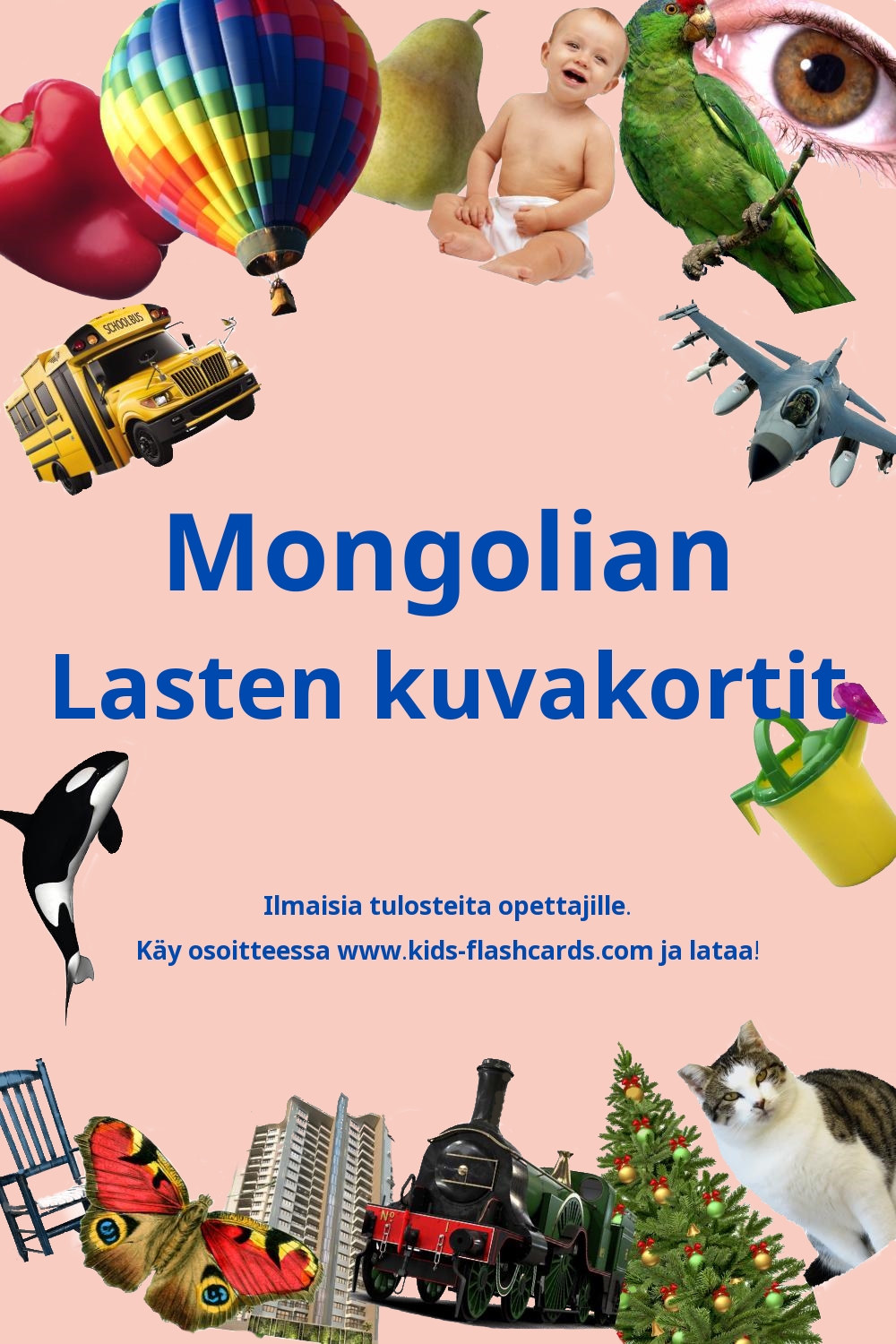 Ilmaisia tulostettavia lasten kuvakortteja Mongolian