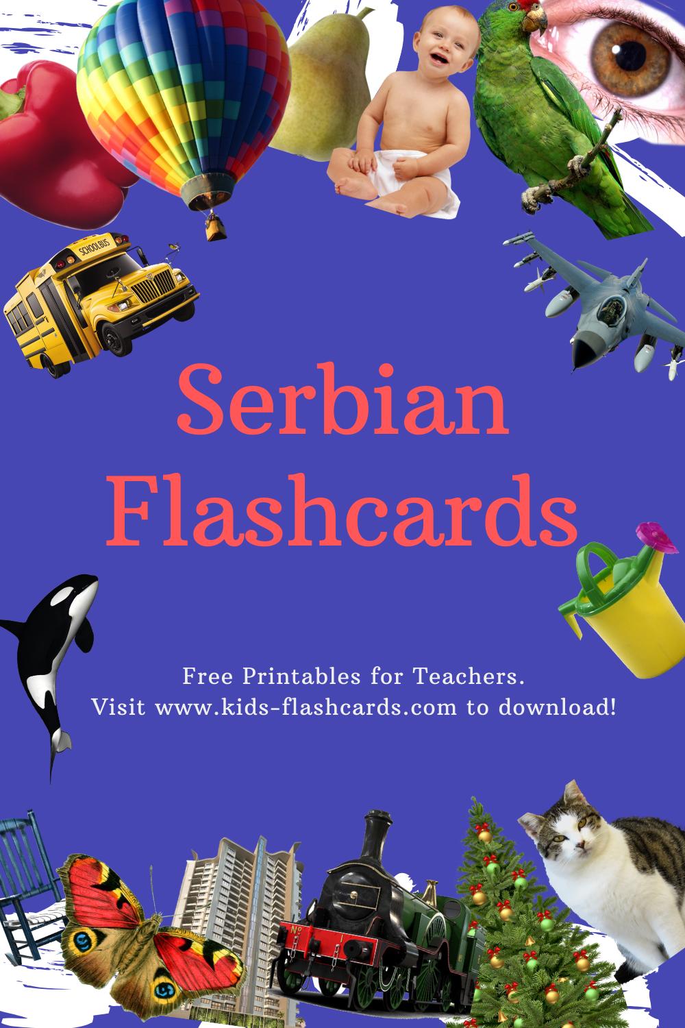 Worksheets to learn Serbian language
