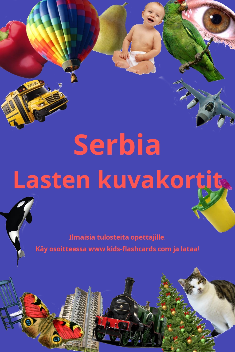Ilmaisia tulostettavia lasten kuvakortteja Serbia