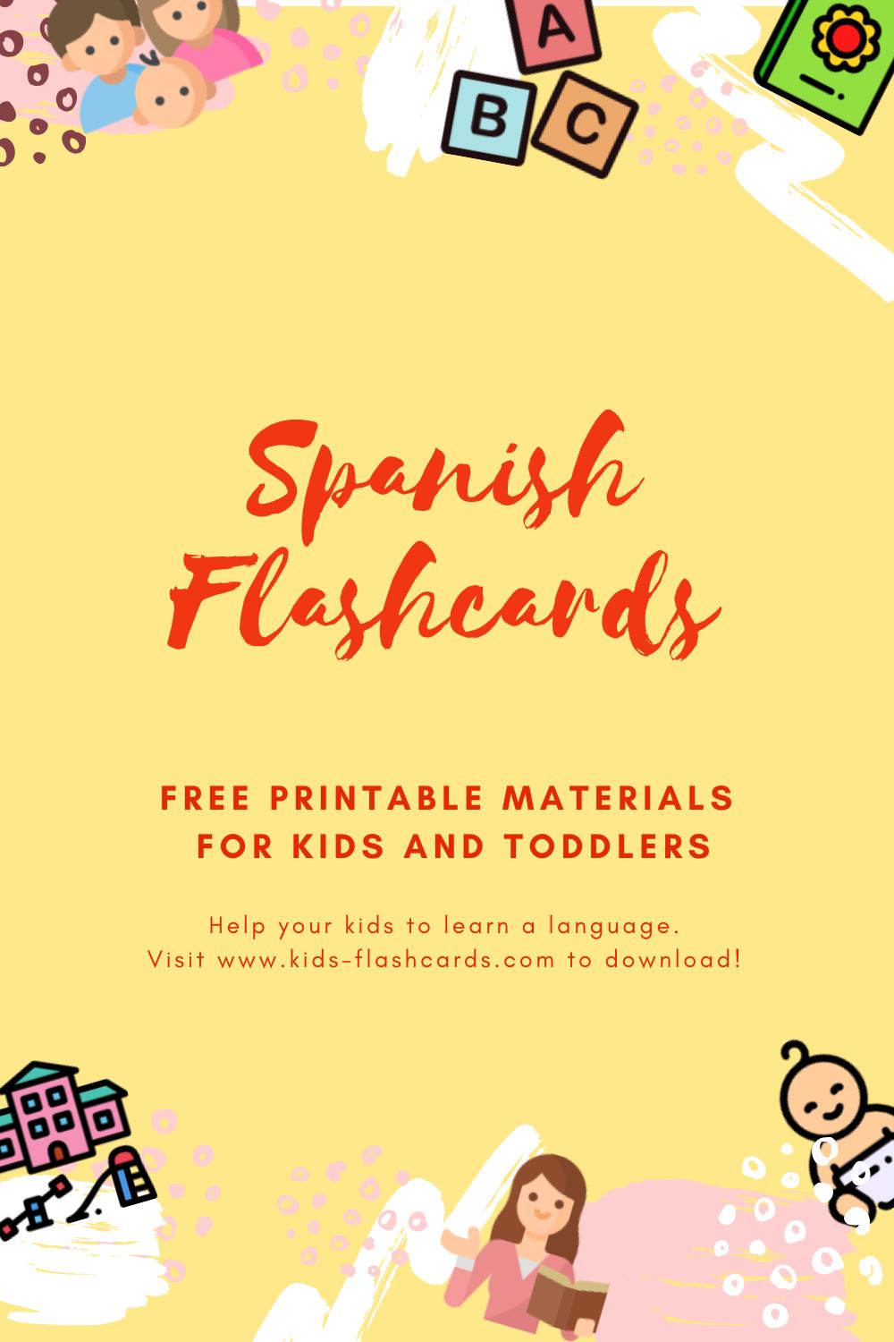 Spanish To English Flashcards Printable Free 2023 Calendar Printable