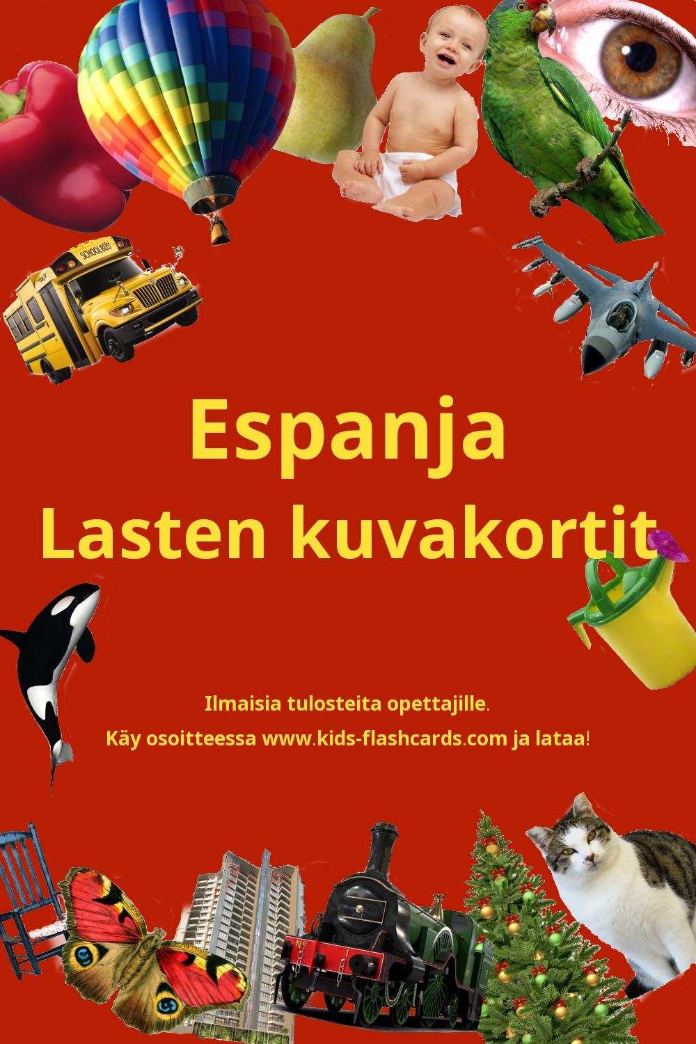 Ilmaisia tulostettavia lasten kuvakortteja Espanja