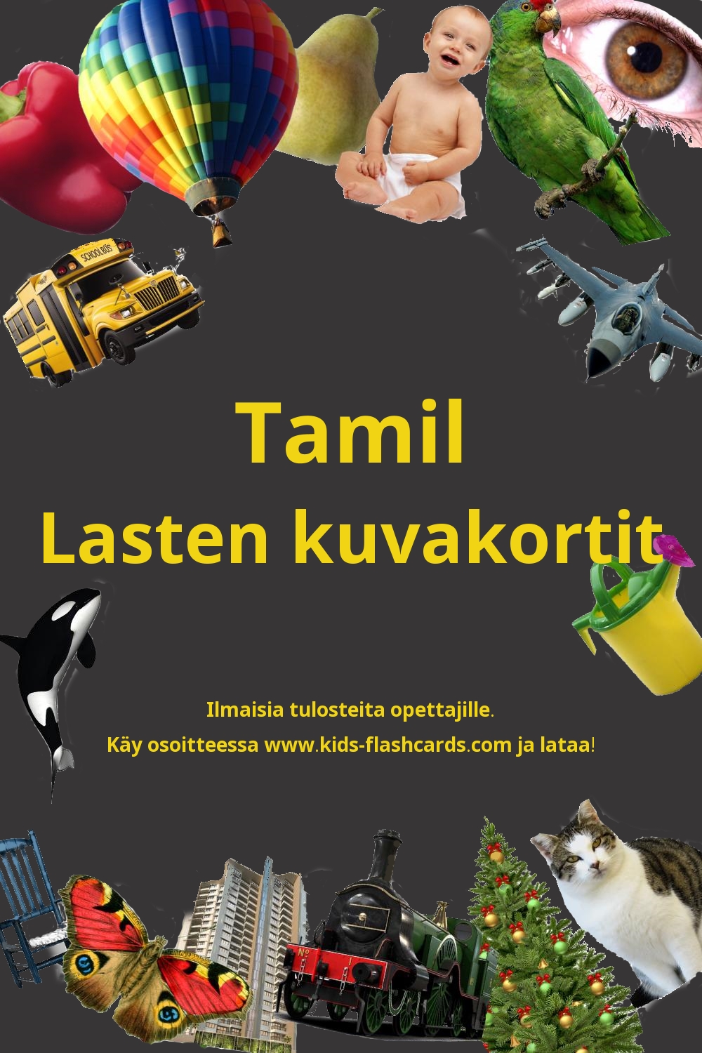 Ilmaisia tulostettavia lasten kuvakortteja Tamil