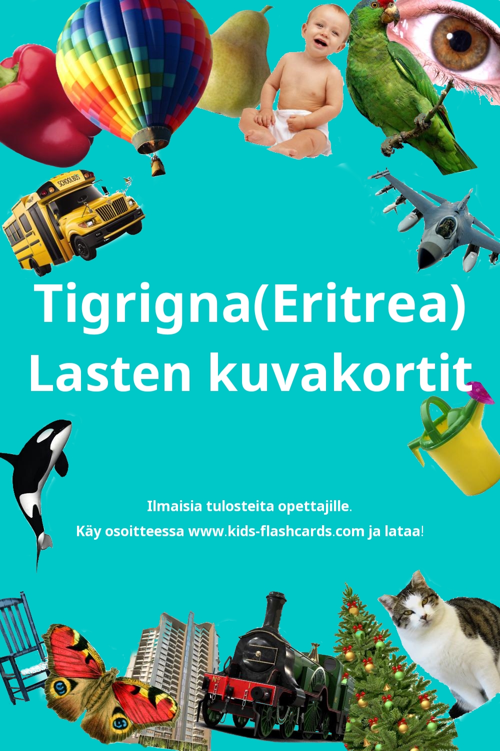 Ilmaisia tulostettavia lasten kuvakortteja Tigrigna(Eritrea)