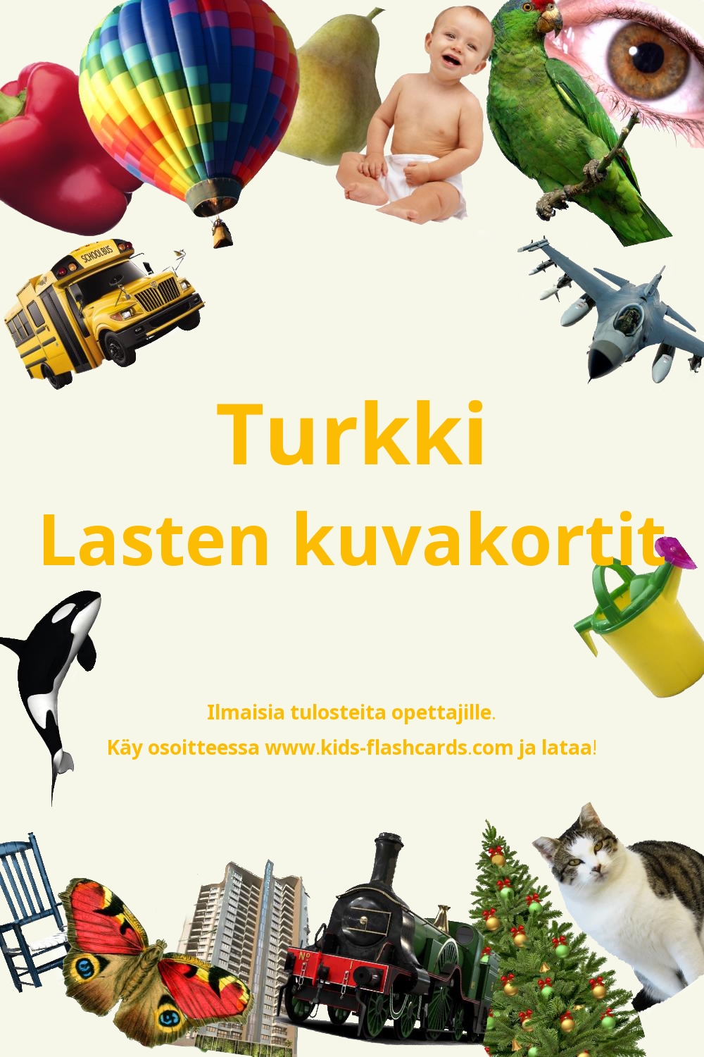 Ilmaisia tulostettavia lasten kuvakortteja Turkki
