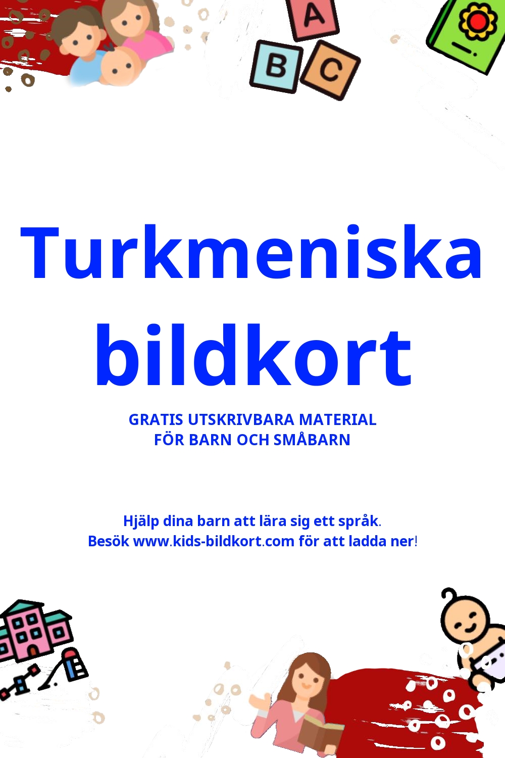 Arbetsblad för att lära sig Turkmeniska
