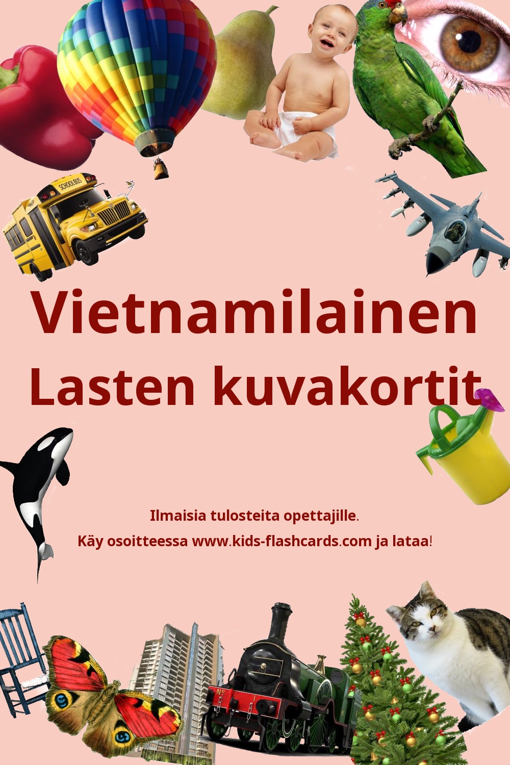 Ilmaisia tulostettavia lasten kuvakortteja Vietnamilainen